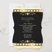 Prachtig verjaardagsfeest Crème Parel Goud Foto Kaart (Achterkant)