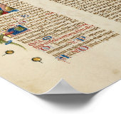 Prachtig verlicht manuscript poster (Hoek)