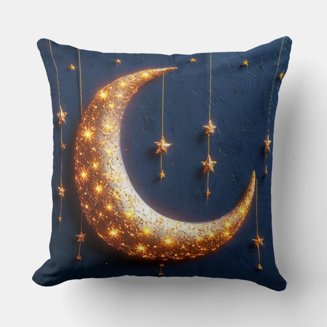 Prachtig verlichte maansikkel kussen (Voorkant)