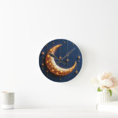Prachtig verlichte maansikkel ronde klok (Huis)