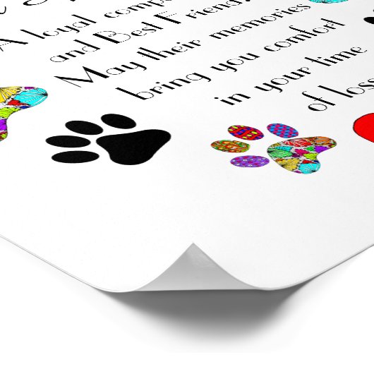 Prachtig verlies van een Poster voor sympathie van (Hoek)