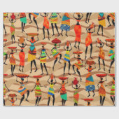 Prachtig verrekijkpapier met Afrikaanse vrouwen de Cadeaupapier (Vlak)