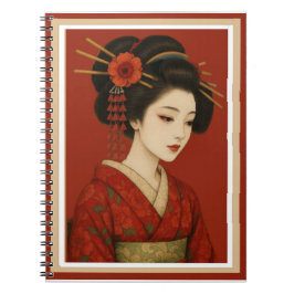 Prachtig versierd Japans Geisha Meisje Notitieboek