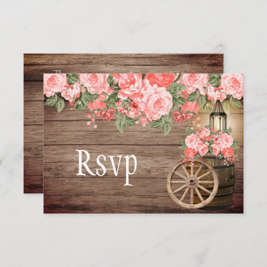 Prachtig verweerd houten vat en koraal - RSVP (Voorkant / Achterkant)