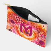 Prachtig vette oranje roze batik cirkel kunstpatro etui (Open)