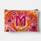 Prachtig vette oranje roze batik cirkel kunstpatro etui (Voorkant)
