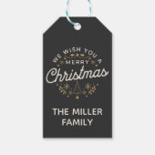 Prachtig vintage kerstontwerp cadeaulabel (Voorkant)