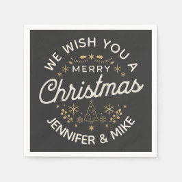 Prachtig vintage kerstontwerp servet