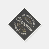 Prachtig vintage kerstontwerp servet (Hoek)