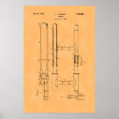 Prachtig vintage trombone octrooi poster (Voorkant)