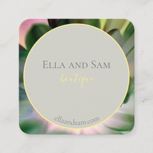 Prachtig Visitekaartje met bloemenprint (Voorkant)