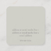 Prachtig Visitekaartje met bloemenprint (Achterkant)