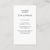 Prachtig visitekaartje voor trouwfotograaf (Achterkant)