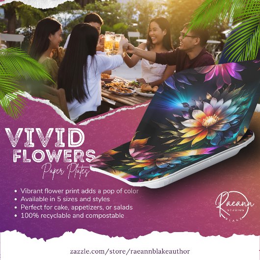 Prachtig Vivid Flowers Paper Bord