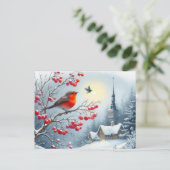 Prachtig vogel- en winterlandschap 16 briefkaart (Staand voorkant)