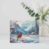 Prachtig vogel- en winterlandschap 17 briefkaart (Staand voorkant)