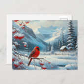 Prachtig vogel- en winterlandschap 17 briefkaart (Voorkant / Achterkant)