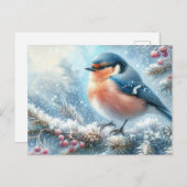 Prachtig vogel- en winterlandschap 2 briefkaart (Voorkant / Achterkant)