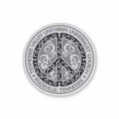 Prachtig vredesteken sticker (Voorkant)