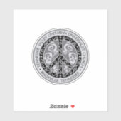 Prachtig vredesteken sticker (Vel)