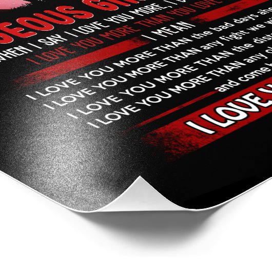 Prachtig Vriendin | Naar mijn prachtige Vriendin Foto Afdruk (Hoek)