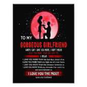 Prachtig Vriendin | Naar mijn prachtige Vriendin Foto Afdruk (Voorkant)