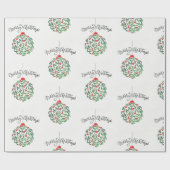 Prachtig vrolijk kerstinpakpapier cadeaupapier (Vlak)