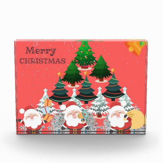 Prachtig vrolijk kerstontwerp fotoblokken (Voorkant)