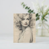 Prachtig  Vrouw Briefkaart (Staand voorkant)