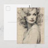 Prachtig  Vrouw Briefkaart (Voorkant / Achterkant)