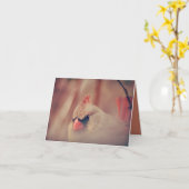 Prachtig Vrouw Kardinaal Bird Kaart (Gele Bloem)