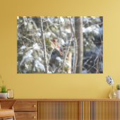 Prachtig Vrouw kardinaal Canvas Afdruk (Insitu (Woonkamer))