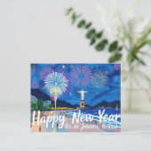 Prachtig vuurwerk in Rio de Janeiro Briefkaart (Staand voorkant)