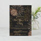 Prachtig vuurwerk Oud en Nieuw Uitnodiging (Staand voorkant)