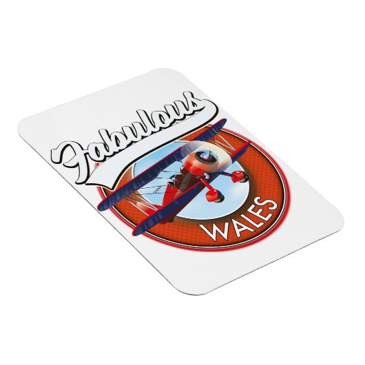 Prachtig Wales retro stijl reis patch Magneet (Rechterzijde)
