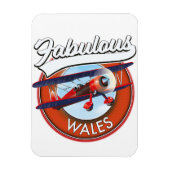 Prachtig Wales retro stijl reis patch Magneet (Verticaal)