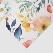 Prachtig Water Color Flower Sierkussen Tissuepapier (Detail)