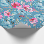 Prachtig waterverf bloempatroon cadeaupapier (Hoek)