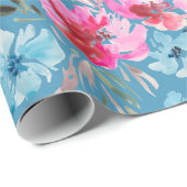 Prachtig waterverf bloempatroon cadeaupapier (Rol Hoek)