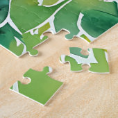 Prachtig Waterverf bloempatroon Legpuzzel (Zijkant)