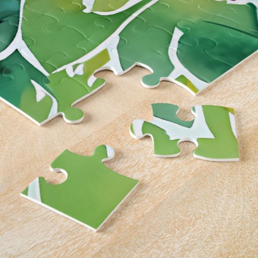 Prachtig Waterverf bloempatroon Legpuzzel (Zijkant)