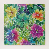 Prachtig Waterverf bloempatroon Legpuzzel (Verticaal)