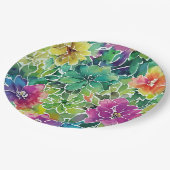 Prachtig Waterverf bloempatroon Papieren Bordje (Gekanteld)