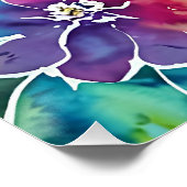 Prachtig Waterverf bloempatroon Perfect Poster (Hoek)