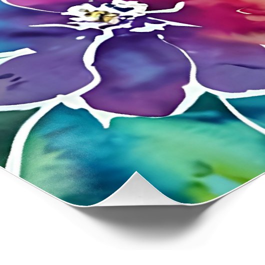 Prachtig Waterverf bloempatroon Perfect Poster (Hoek)