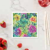 Prachtig Waterverf bloempatroon Servet (Insitu)