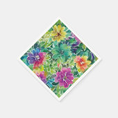 Prachtig Waterverf bloempatroon Servet (Hoek)