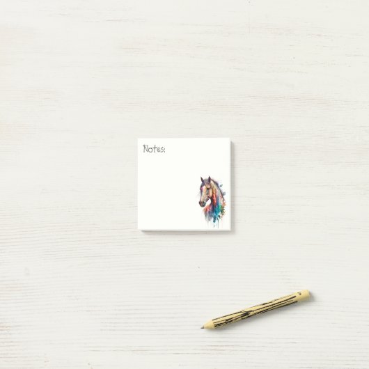 Prachtig Waterverf paard Post-it® Notes (Op bureau)