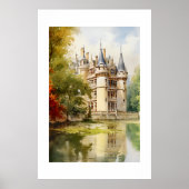 Prachtig Waterverf Poster van het oude Franse kast (Voorkant)