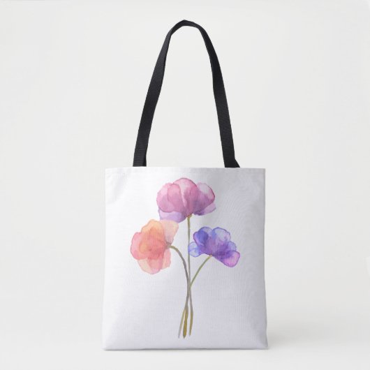 Prachtig Waterverf schilderij van bloemen Tote Bag (Voorkant)